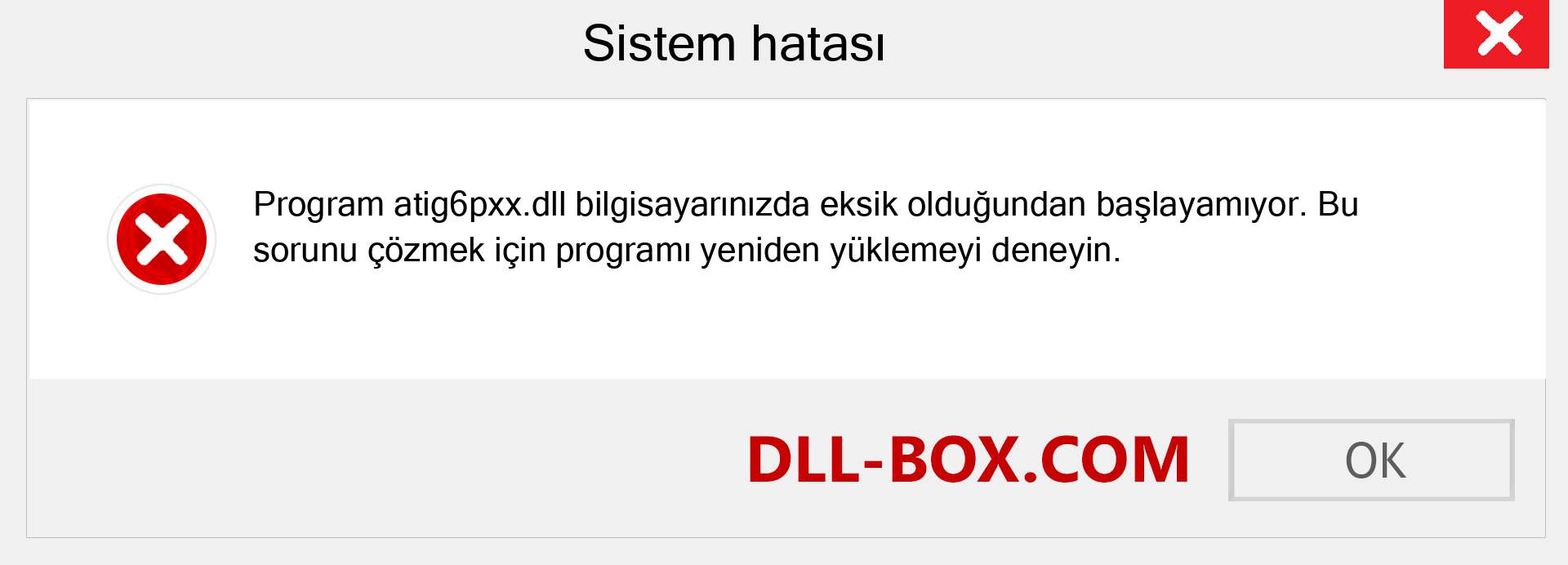 atig6pxx.dll dosyası eksik mi? Windows 7, 8, 10 için İndirin - Windows'ta atig6pxx dll Eksik Hatasını Düzeltin, fotoğraflar, resimler